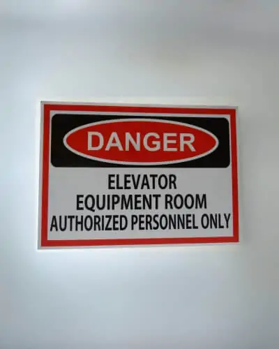 danger fire safety sign