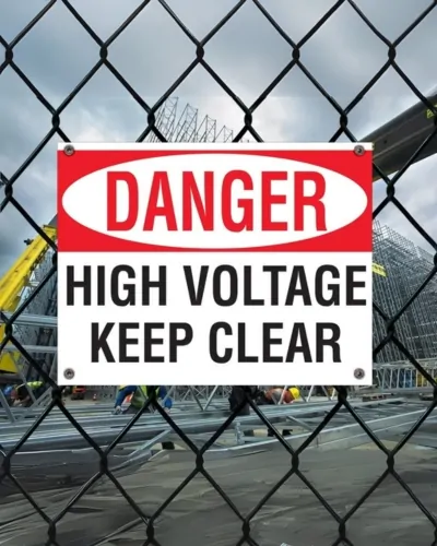 danger high voltage keep clear signs