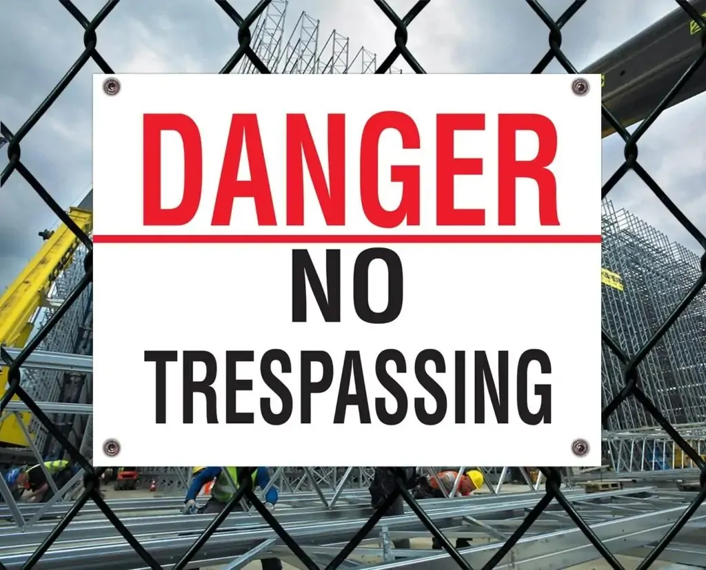 danger no trespassing safety signs nyc