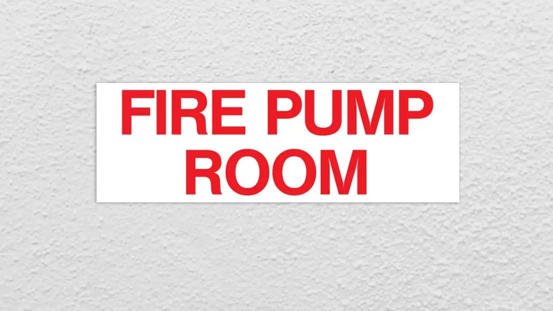 Fire Safety Signs 92 fire pump room safety signs