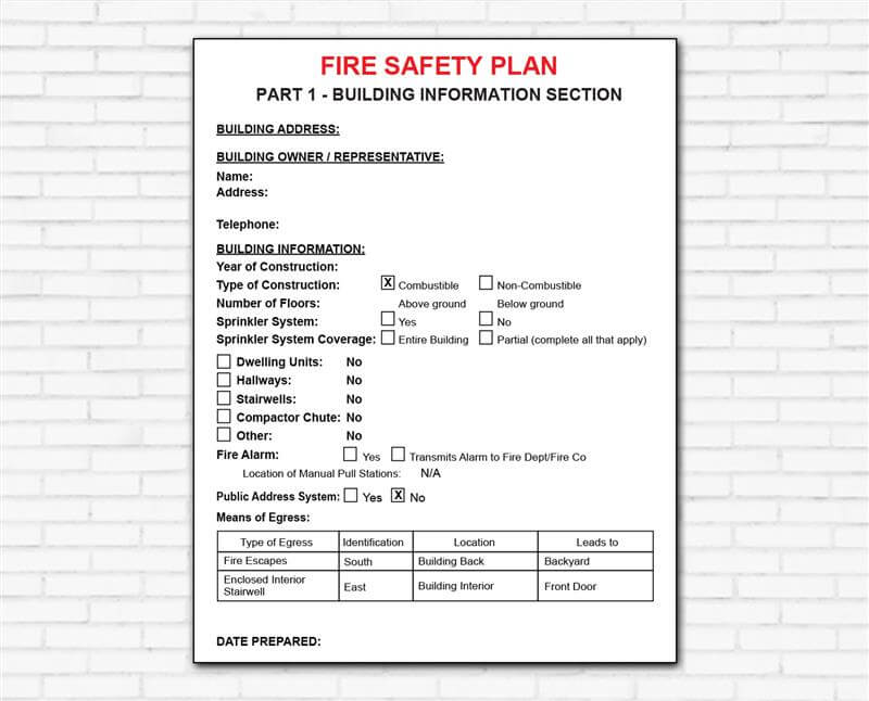 HPD Signs 40 fire safety plan hpd sign