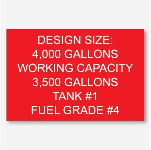 gallons working capacity