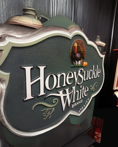 honey suckle carved sign