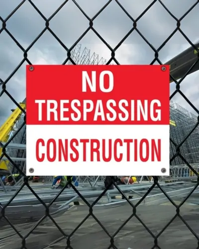 no trepassing safey signs nyc