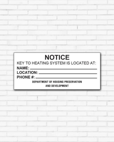 HPD Signs 44 notice hpd sign