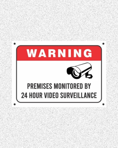 premises monitored by 24 hour video sign ny
