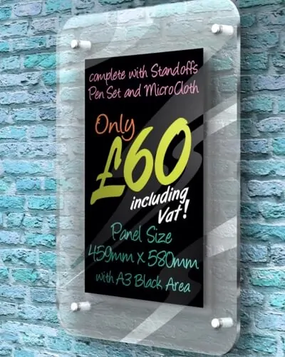 pricing mentioned glass standoff sign