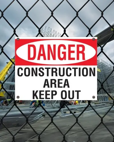 safety signs construction area keep out nyc