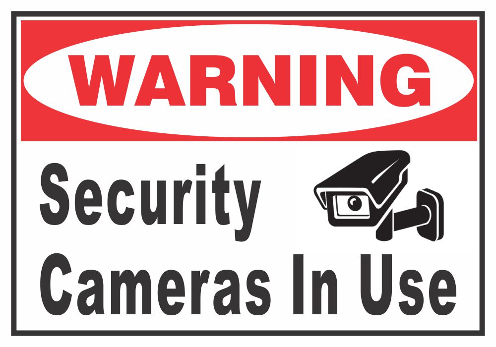 security cameras in use video sign ny