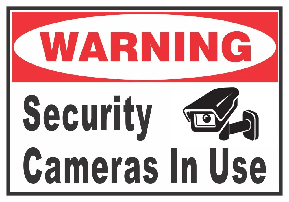 security cameras in use video sign ny