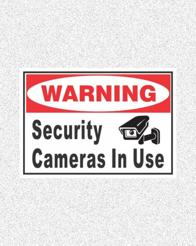 security cameras in use video sign ny
