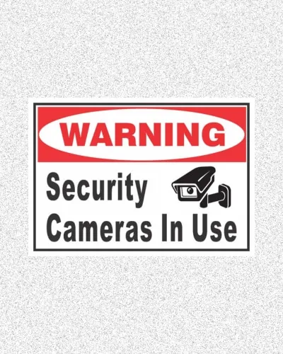 security cameras in use video sign ny
