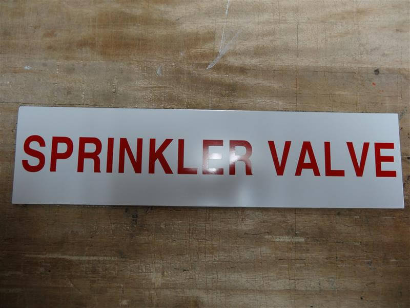 Fire Safety Signs 95 sprinkler valve fire safety signs