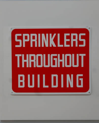 Fire Safety Signs 85 sprinklers Building fire safety signs