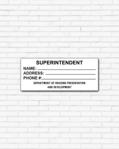 HPD Signs 45 superintendent hpd signsuperintendent hpd sign