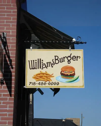 william burger hand painted sign