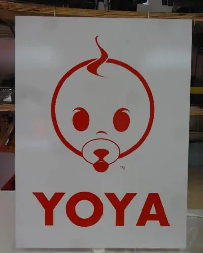 yoya hand painted sign