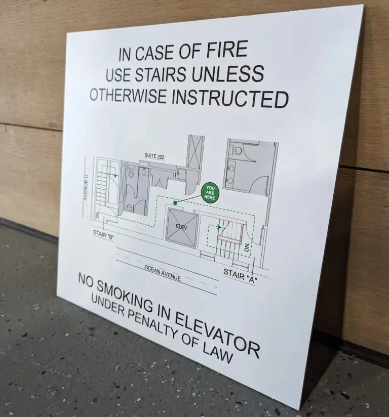 egress map signs for industries