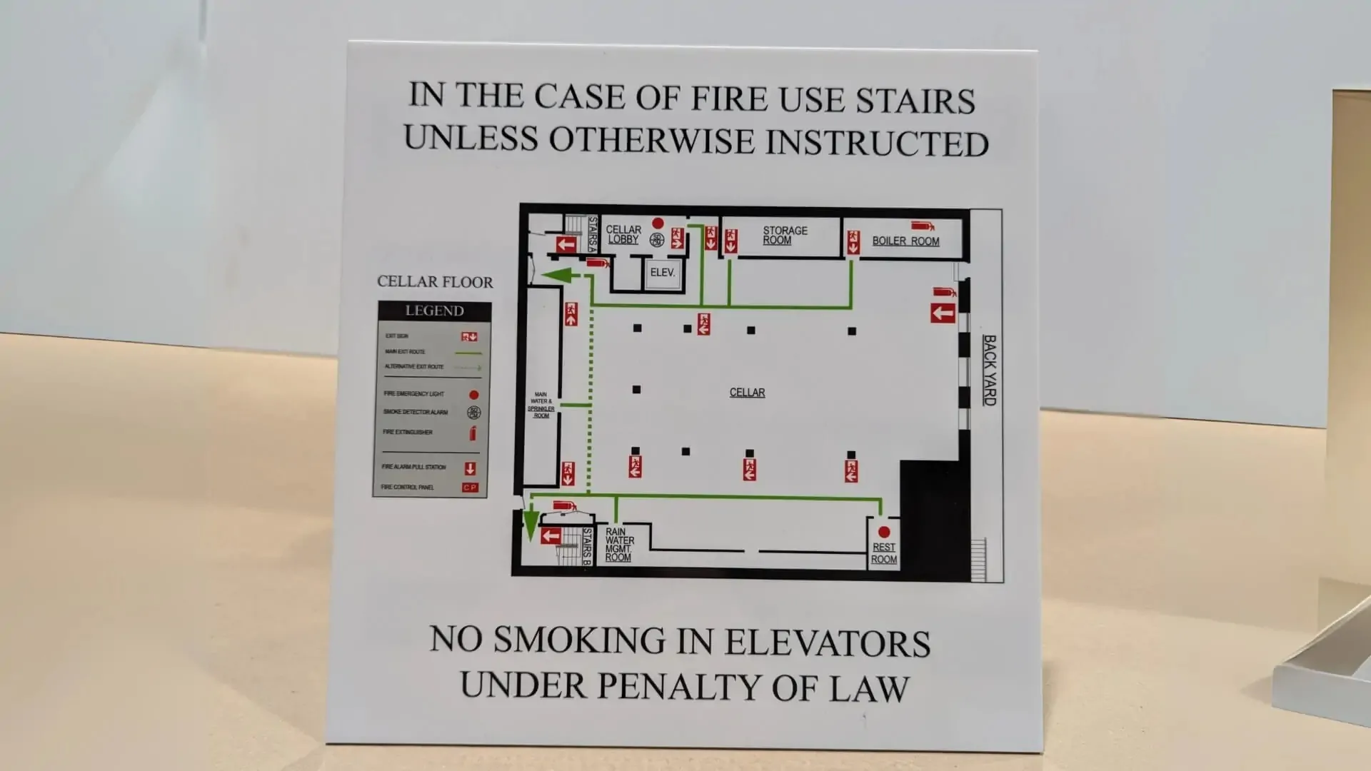 uv printed egress map