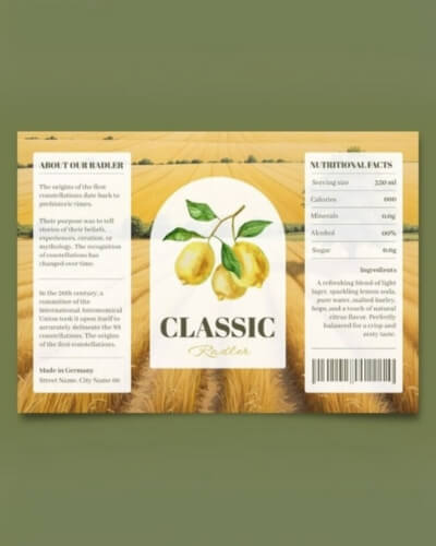 Product Labels 71 yellow product label