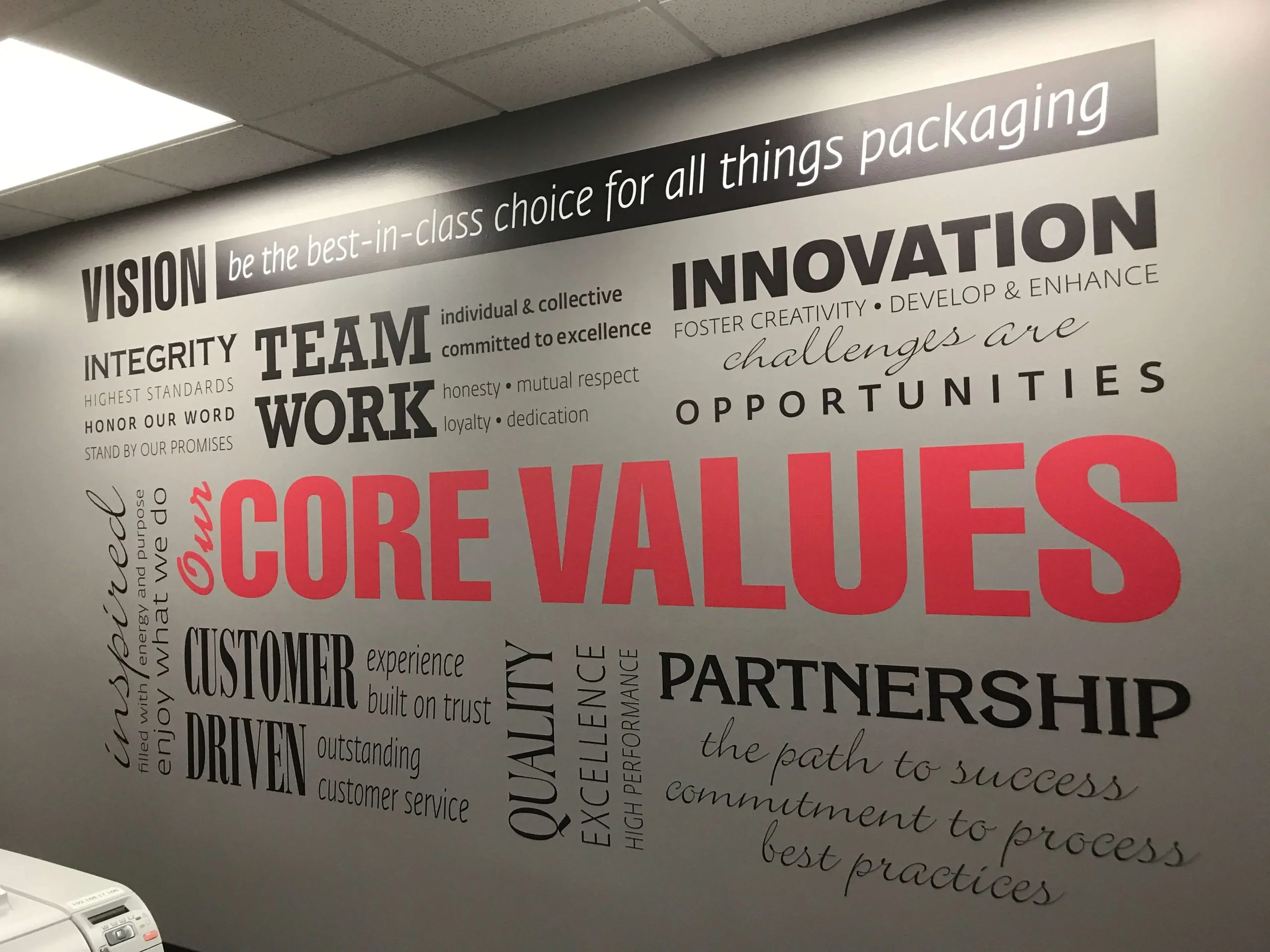printed wall graphic