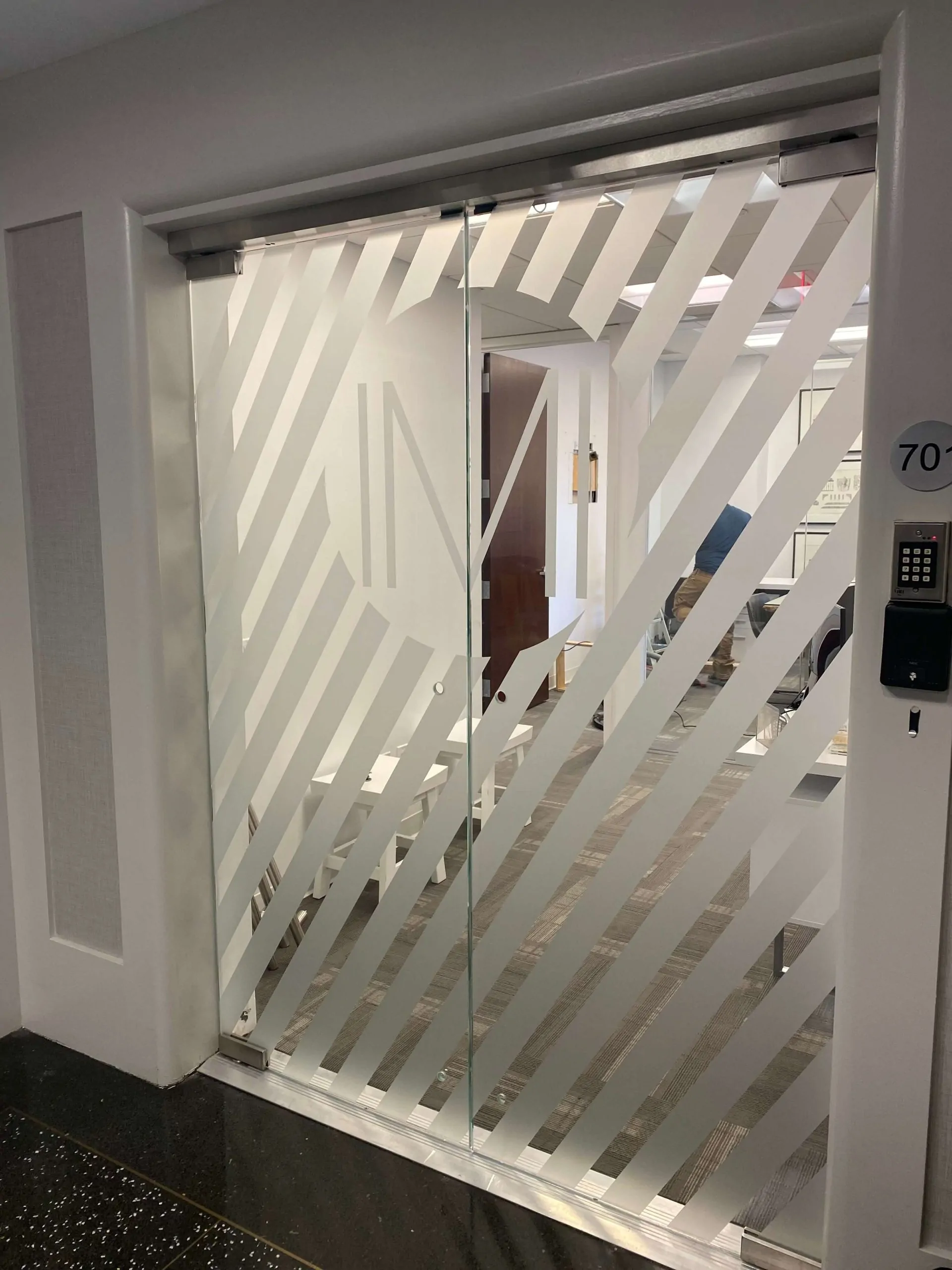 window frosting for corporate office nyc