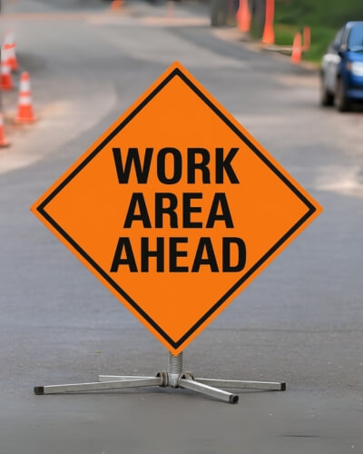 work area ahead