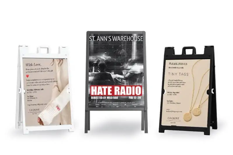 custom a-frame sidewalk sign nyc