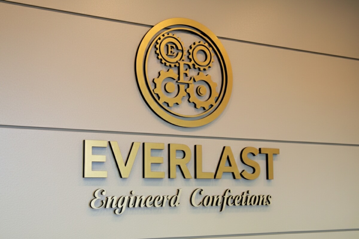 custom metal foil laminated foam letters