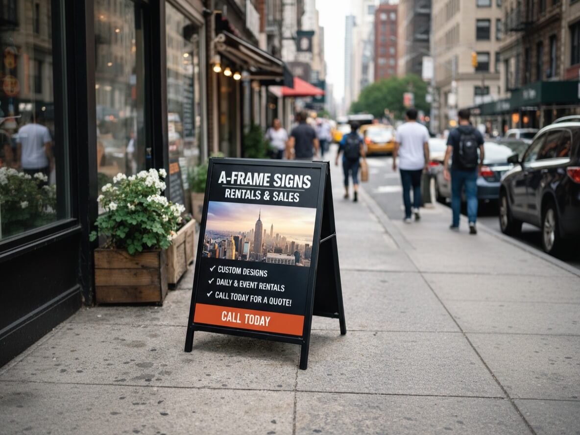custom sidewalk signage nyc