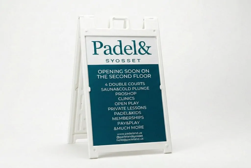 plastic a frame sidewalk sign 24x36