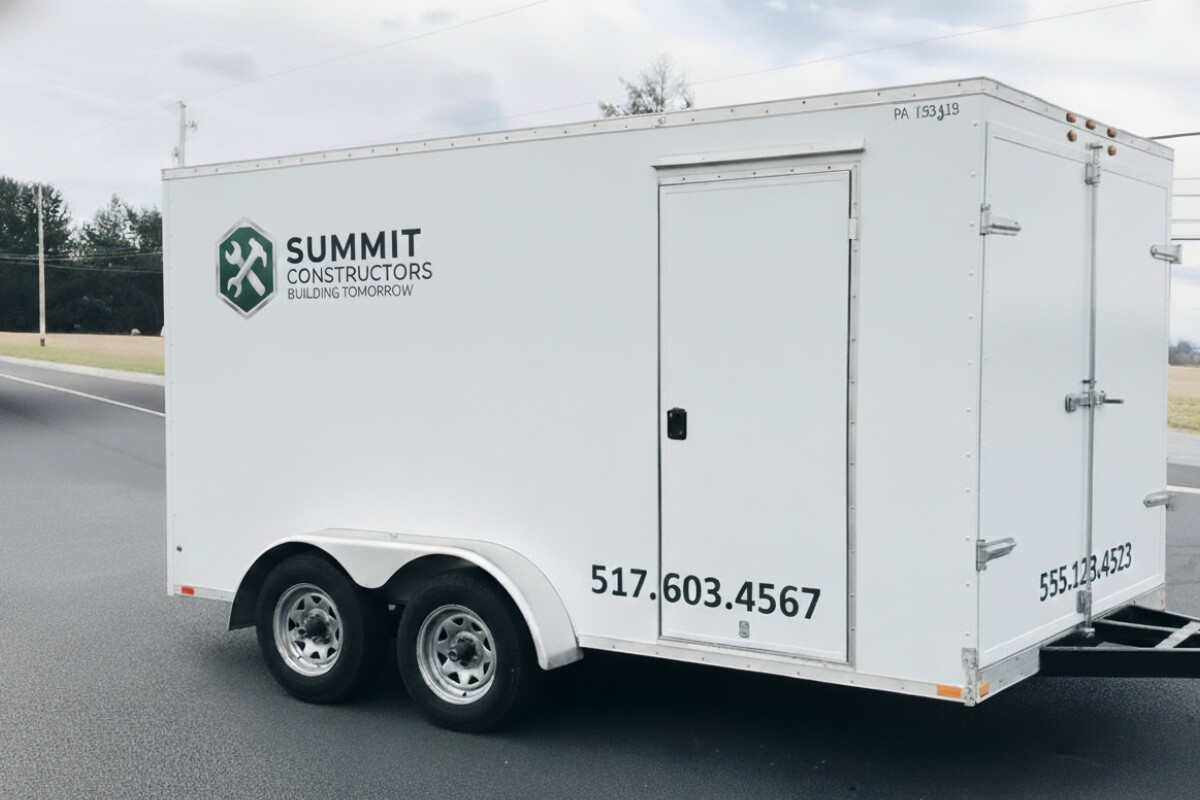 spot graphics on trailer wrap