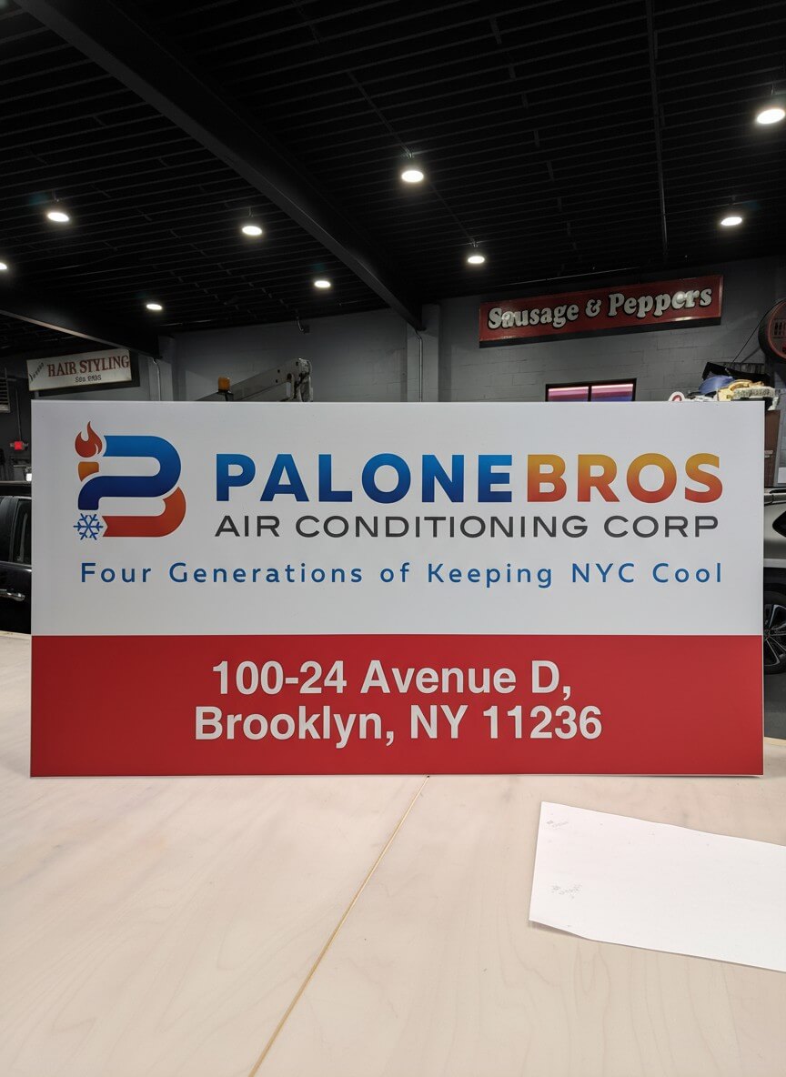 best custom flat metal signs nyc