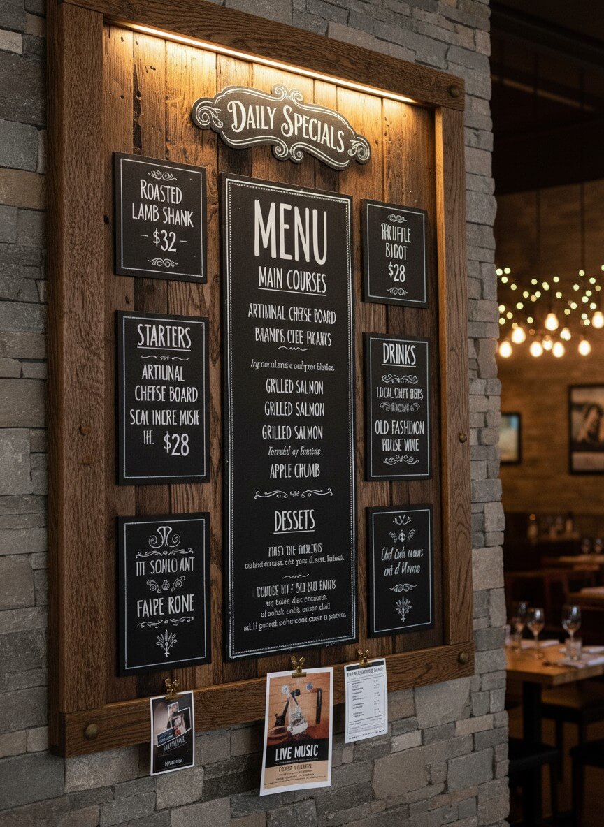 custom magnetic menu boards