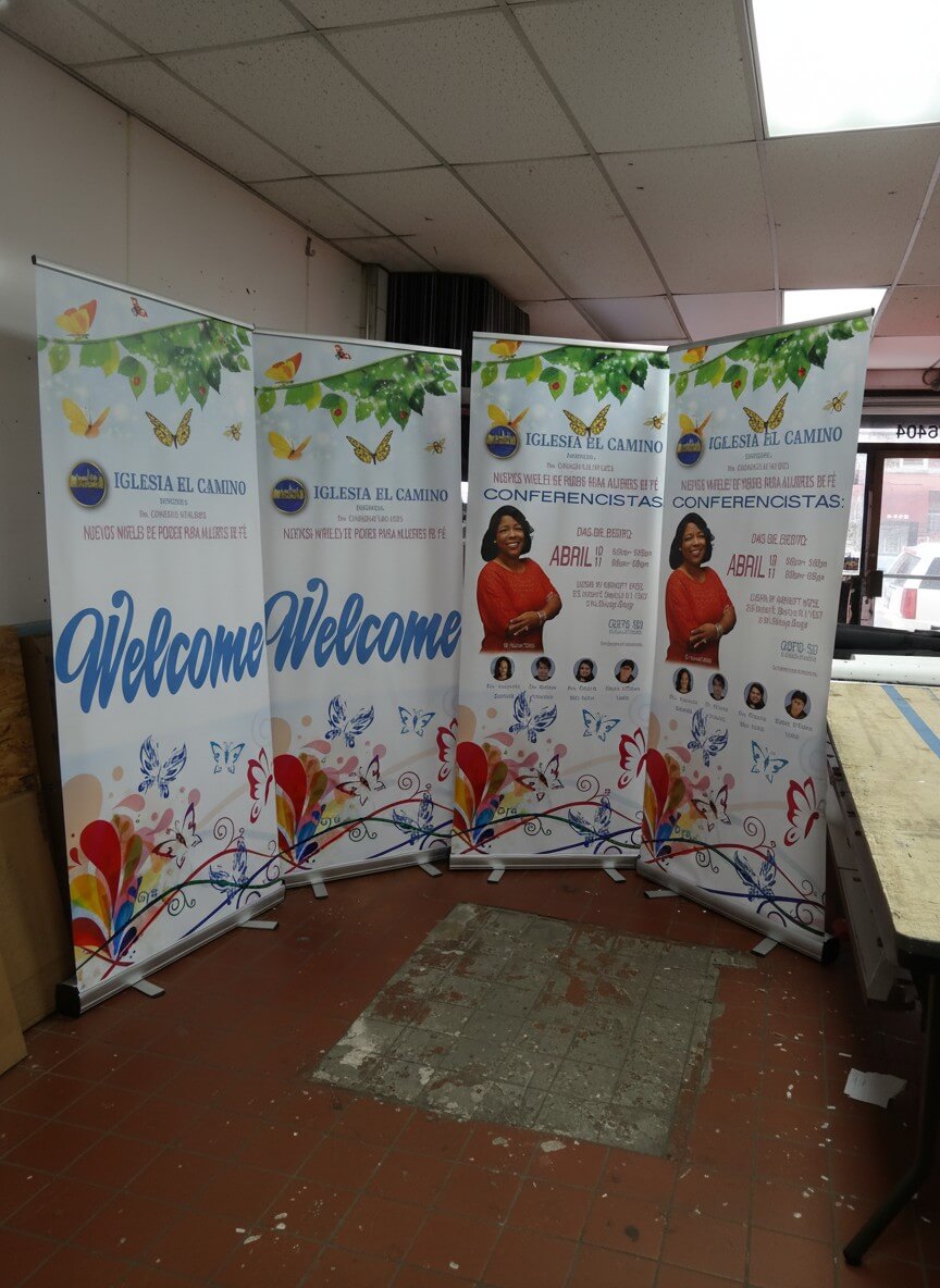 custom outdoor banner stands ny