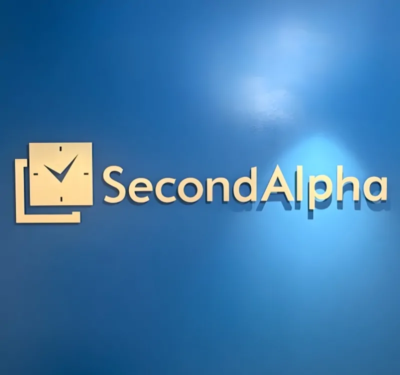 Second Alpha Lobby Dimensional Metal Signage by Signs NYC