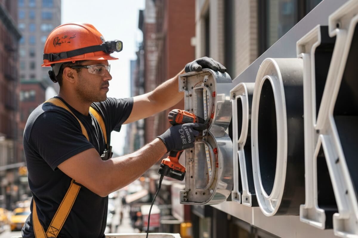 channel letter repairing service nyc