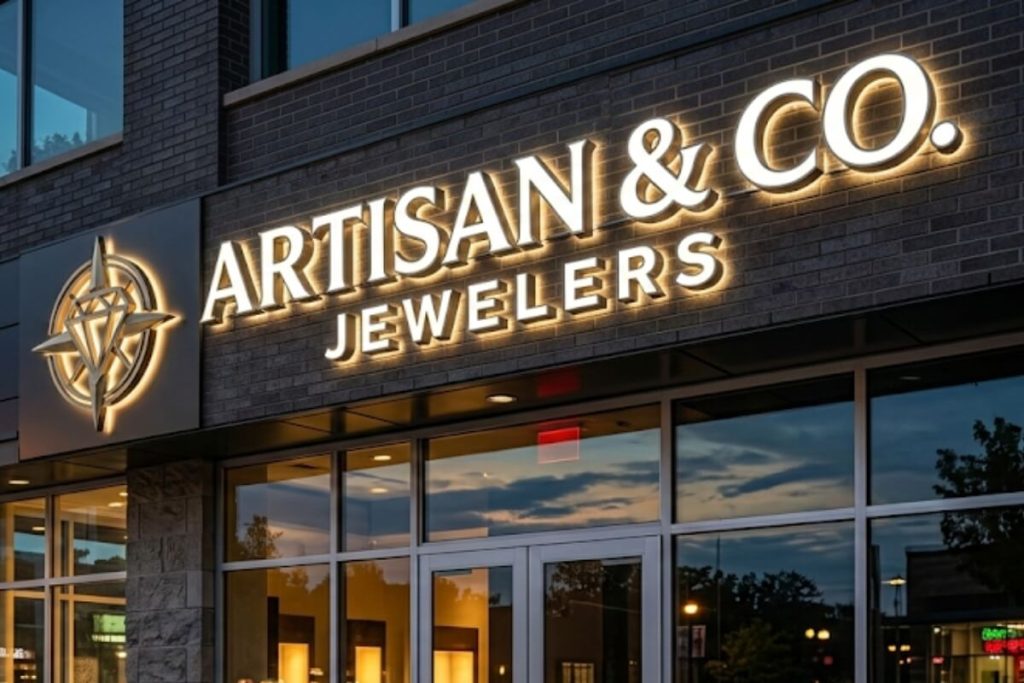 Artisan Jewelers commercial channel letter signage nyc