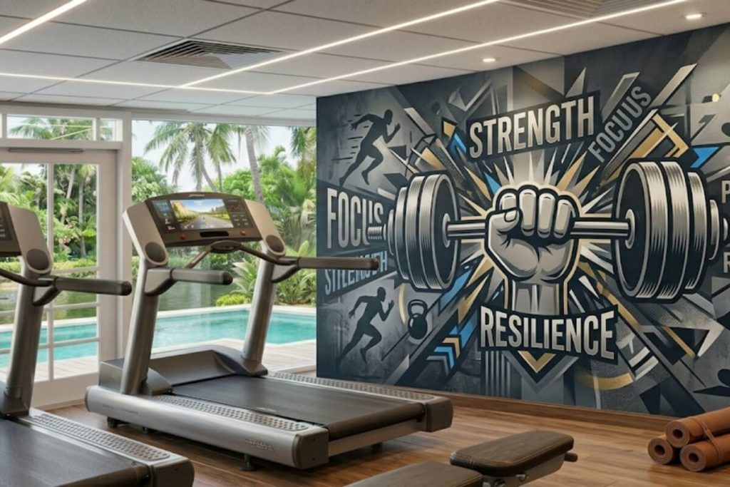 custom gym wall murals nyc