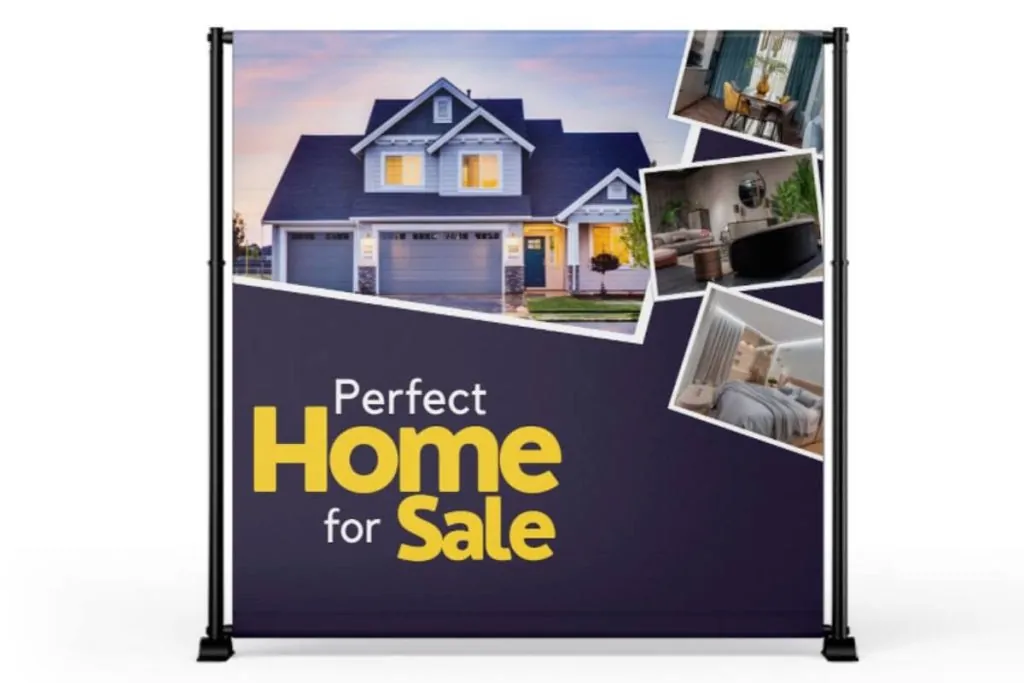 custom real estate backdrop banner nyc