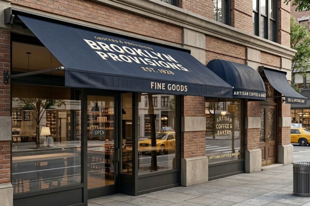 fixed awnings for storefronts nyc