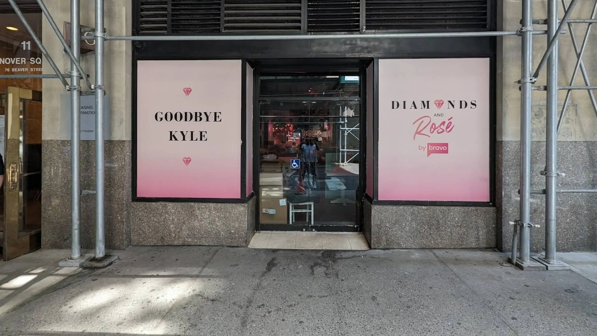 Goodbye Kyle storefront window vinyl graphics nyc