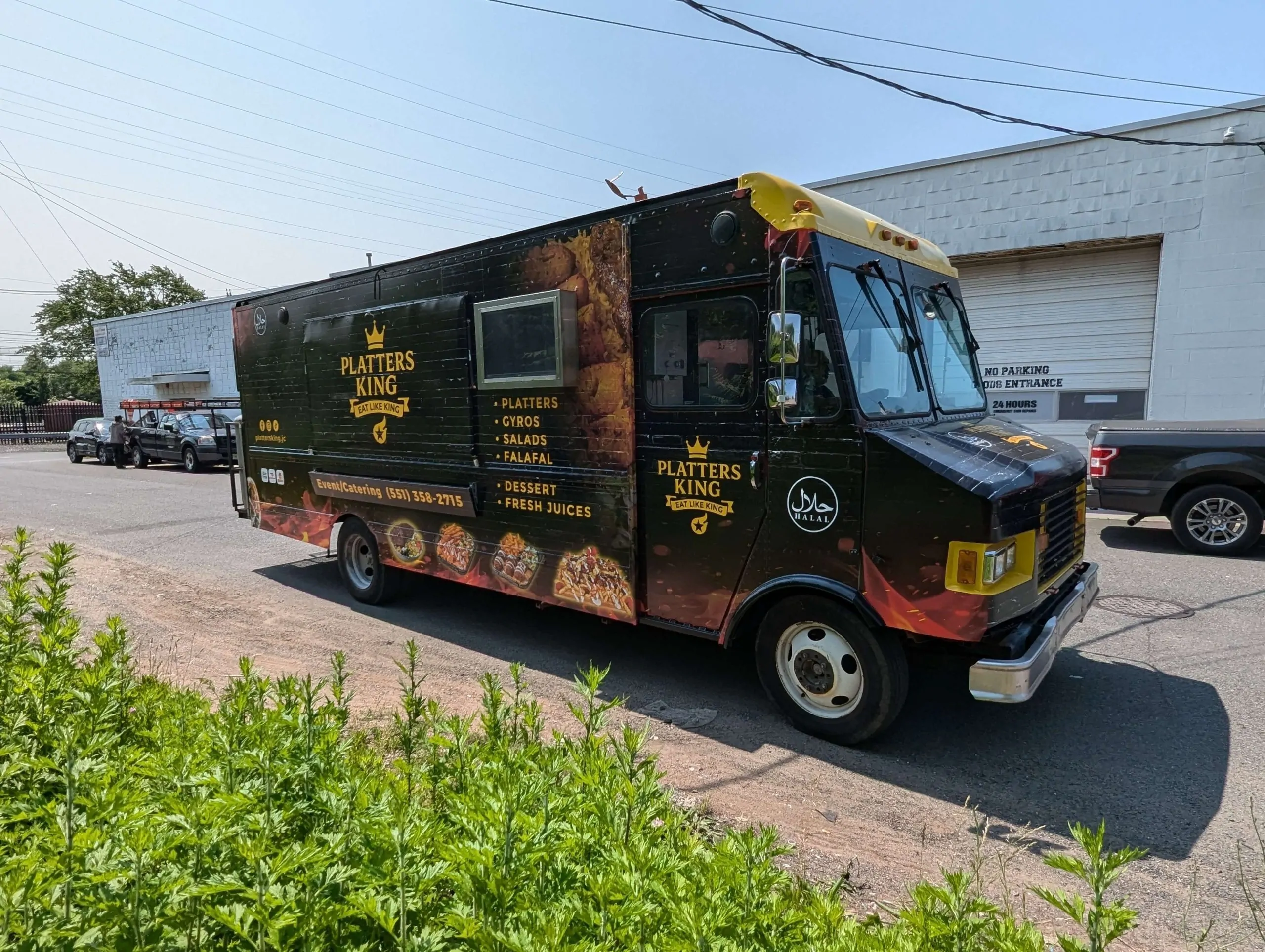 Full food truck vinyl branding for mobile catering nyc