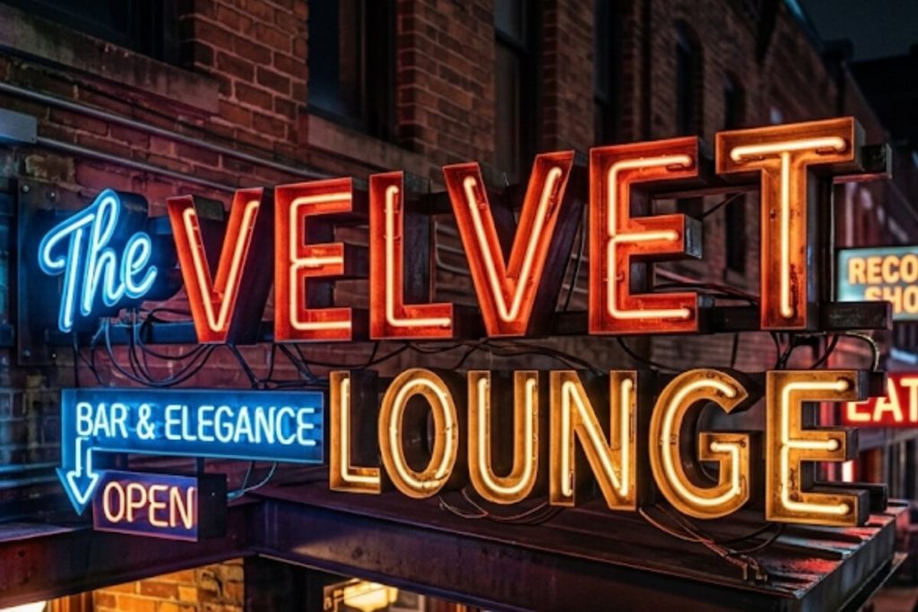 velvet Lounge open face channel letters nyc