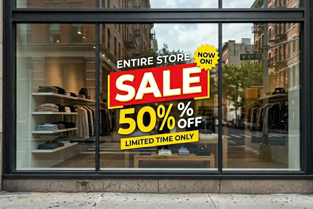 Static Clings window graphics in nyc