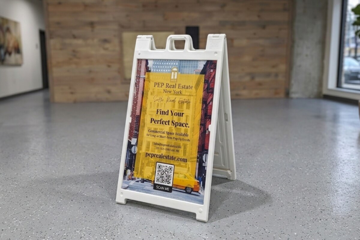 a frame signs for realtors in nyc 1