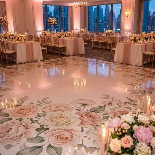 floral wedding floor graphics nyc