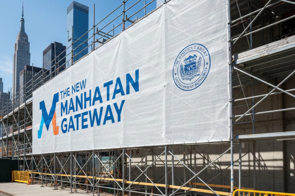 mesh banners for construction building