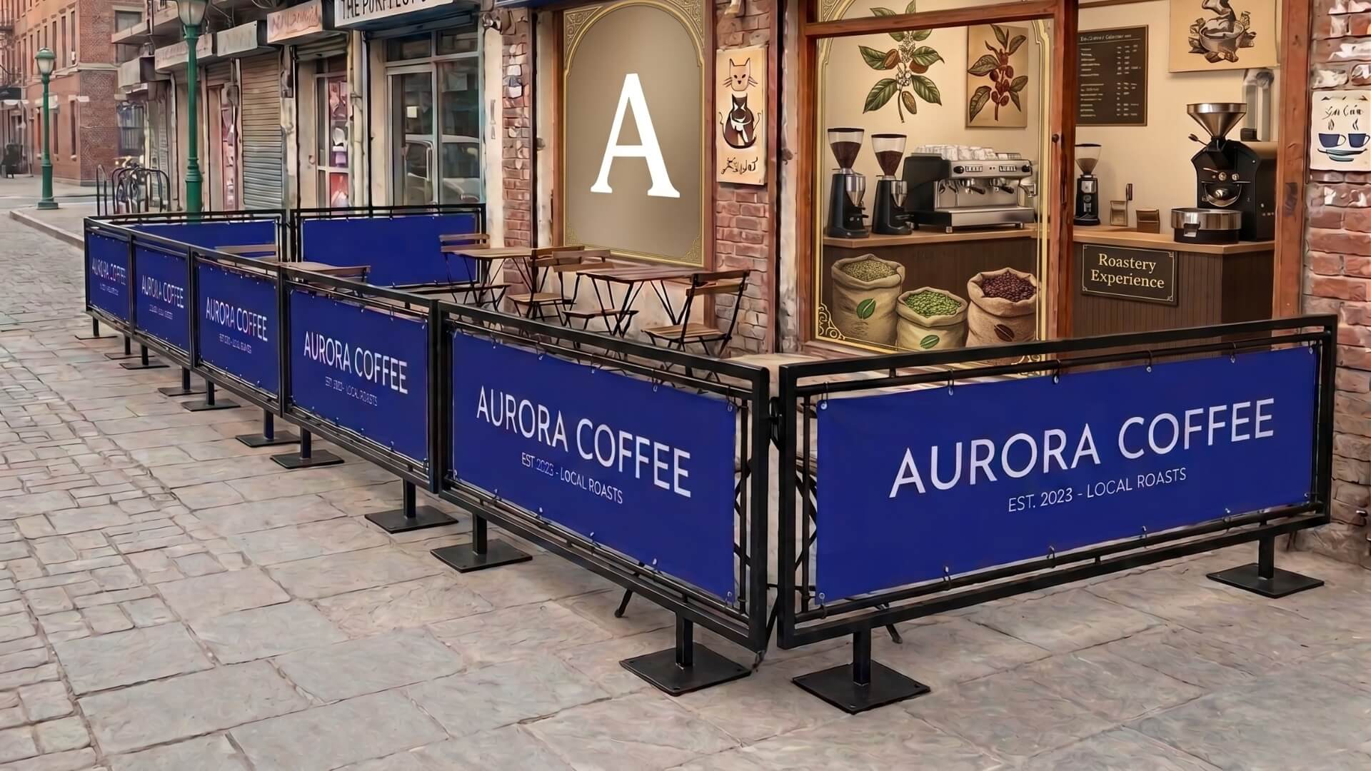 restaurant sidewalk barriers ny
