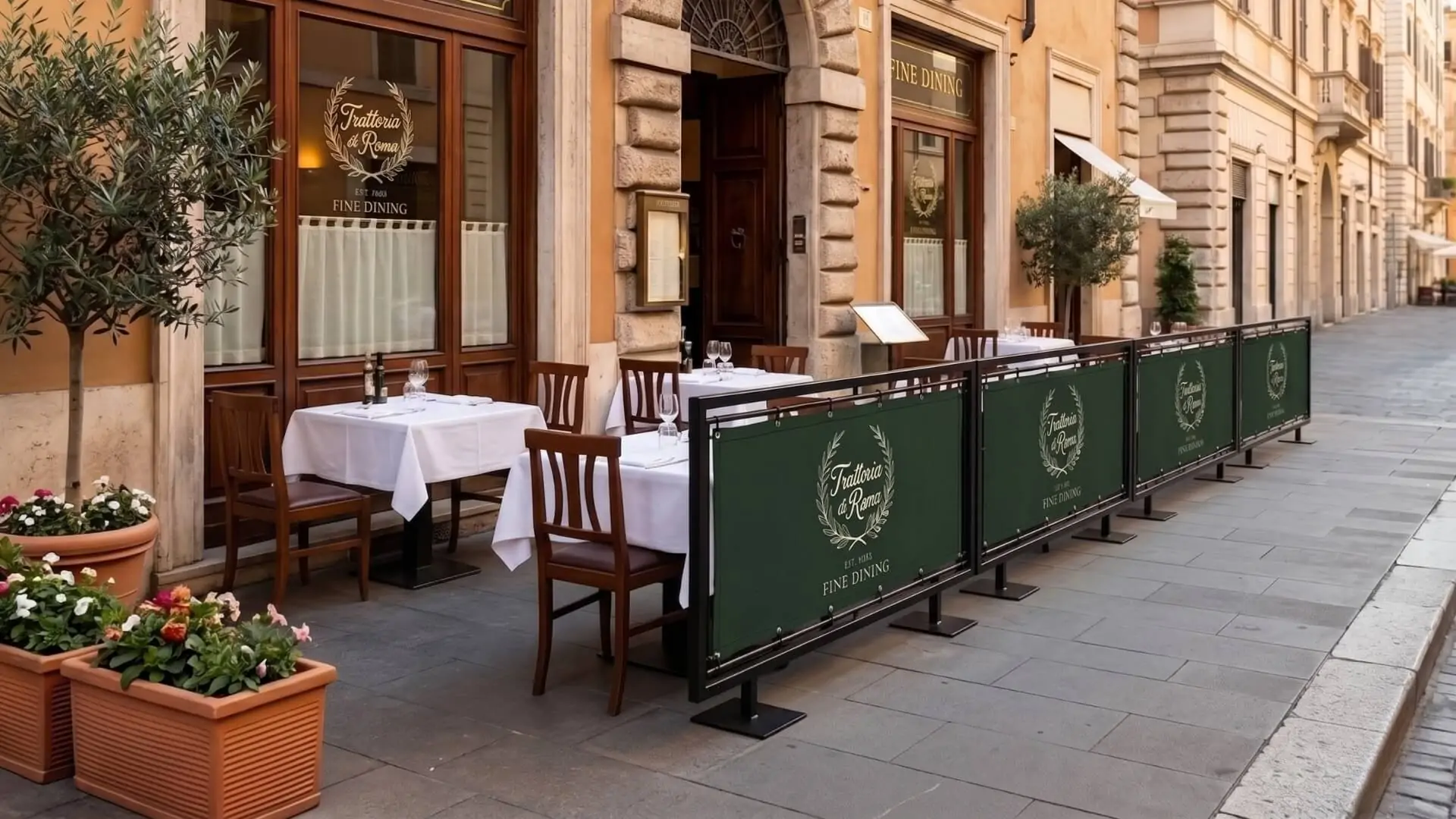 sidewalk cafe barriers ny